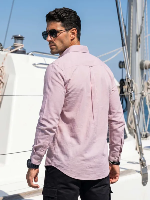 Men’s_Lilac_Linen_Cotton_Smart_Casual_Shirt