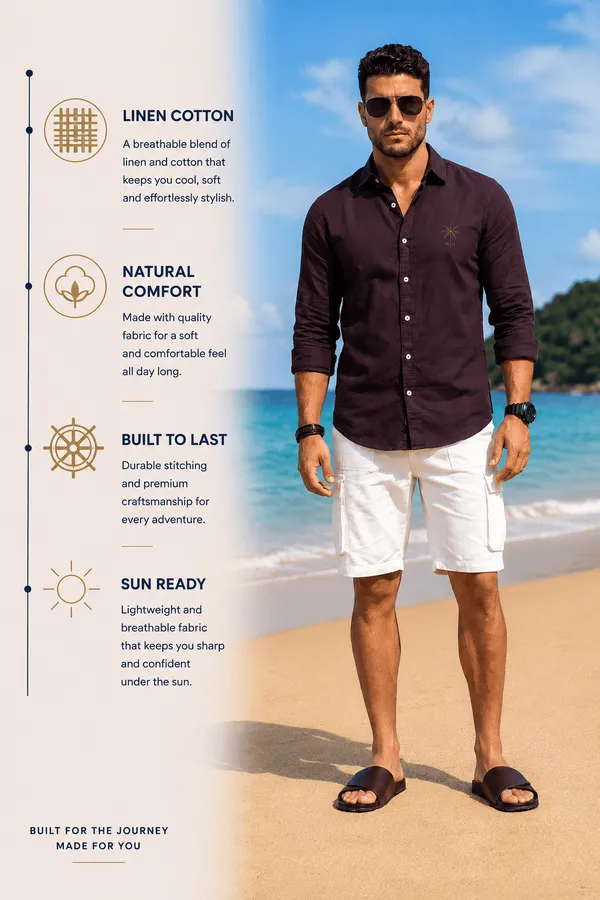 Men's_Mahogany_Classic_Modern_Linen_Cotton_Shirt