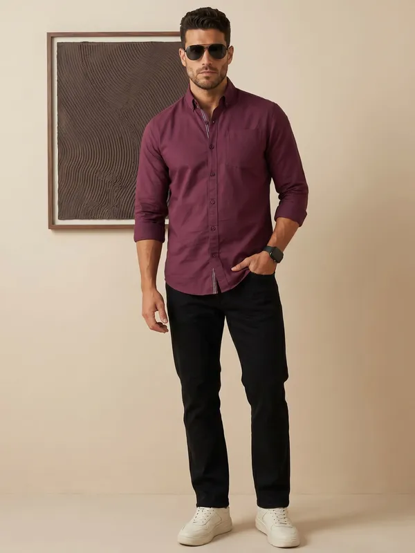 Men’s_Mahogany_Linen_Cotton_Signature_Casual_Shirt