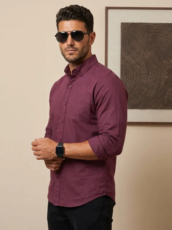 Men’s_Mahogany_Linen_Cotton_Signature_Casual_Shirt