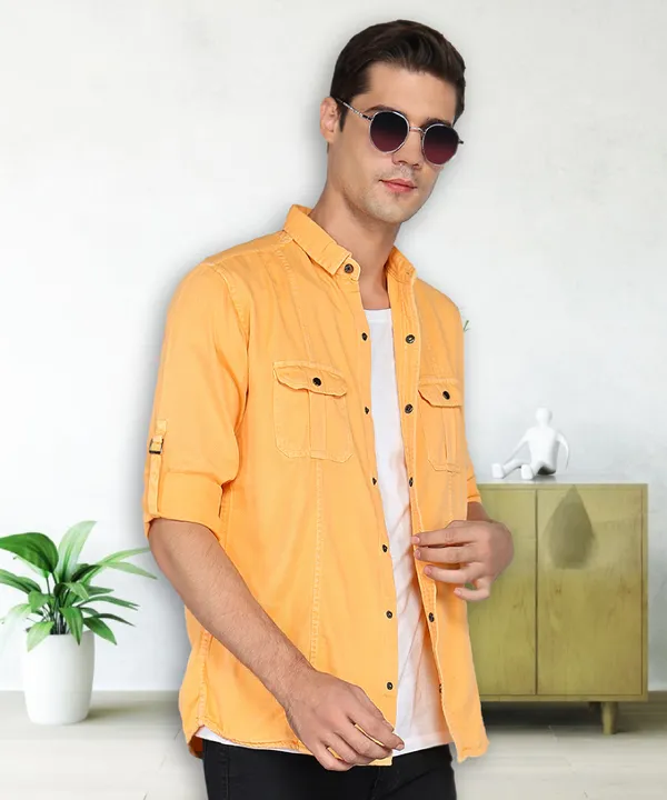Jeans Mens Yellow Overshirt Kuons Avenue Men's Mango Casual Chic