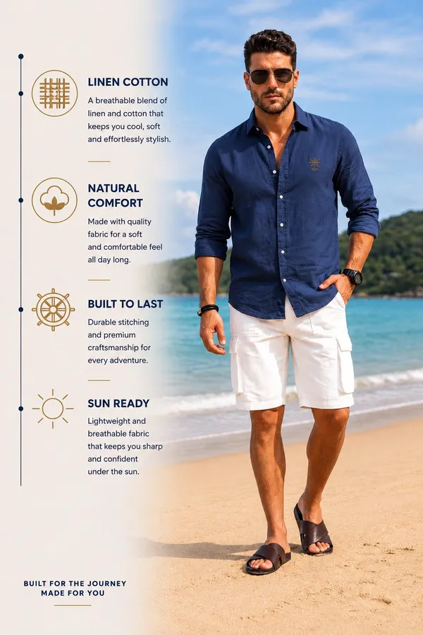 Men's_Navy_Blue_Essential_Linen_Cotton_Shirt