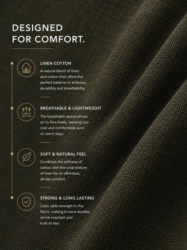 Men's_Olive_Green_Luxe_Linen_Cotton_Shirt