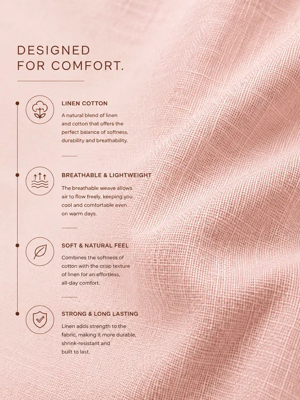 Men’s_Peach_Fresh_Look_Linen_Cotton_Shirt