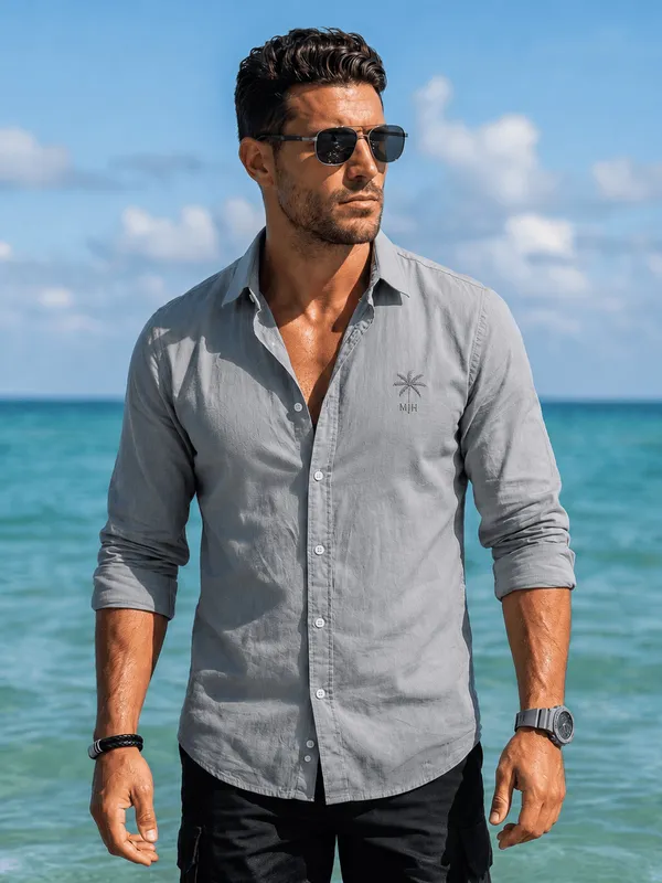 Men's_Powder_Blue_Coastal_Linen_Cotton_Shirt