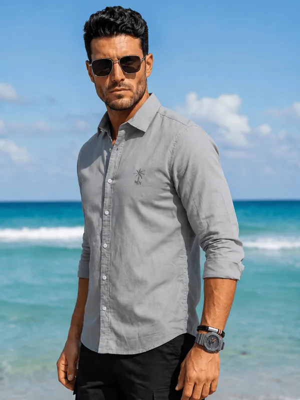 Men's_Powder_Blue_Coastal_Linen_Cotton_Shirt