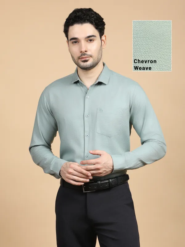Kuons Avenue Men's Sage Green Business Elegance Formal Shirt Price in India  - Buy Kuons Avenue Men's Sage Green Business Elegance Formal Shirt online  at https://kuonsavenue.in