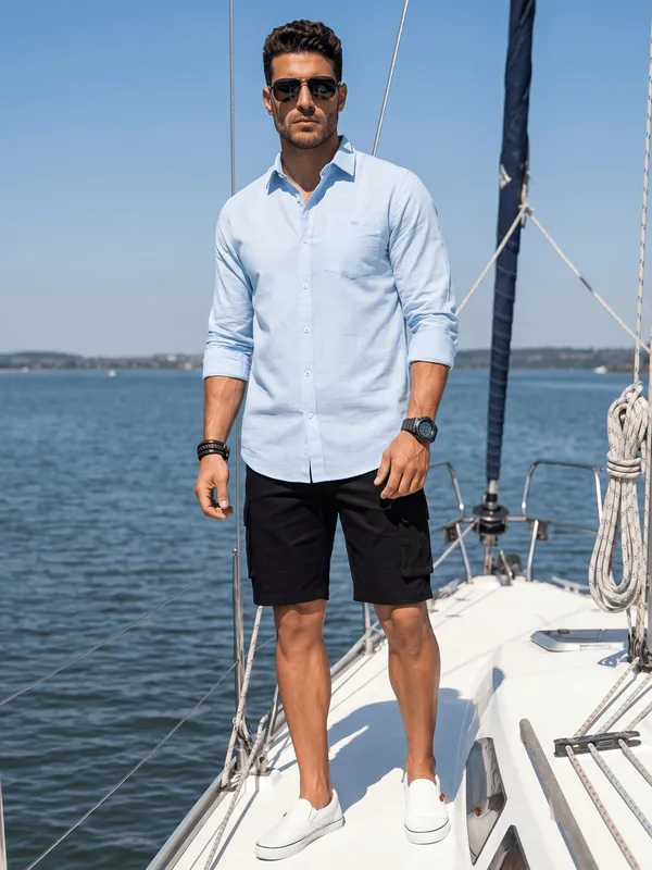 Men’s_Sky_Blue_Coastal_Linen_Cotton_Shirt