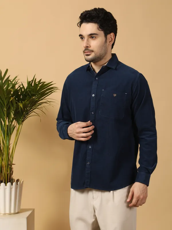 Men's_Teal_Smart_Corduroy_Casual_Shacket