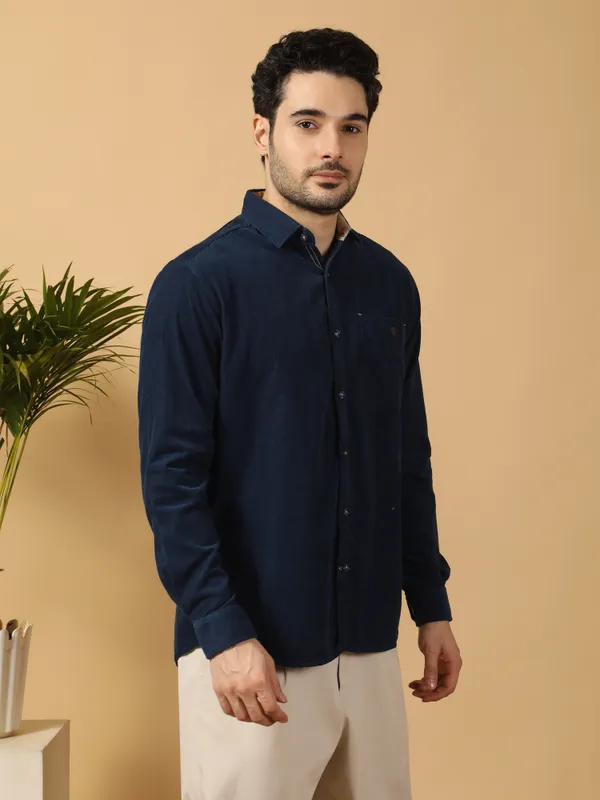 Men's_Teal_Smart_Corduroy_Casual_Shacket