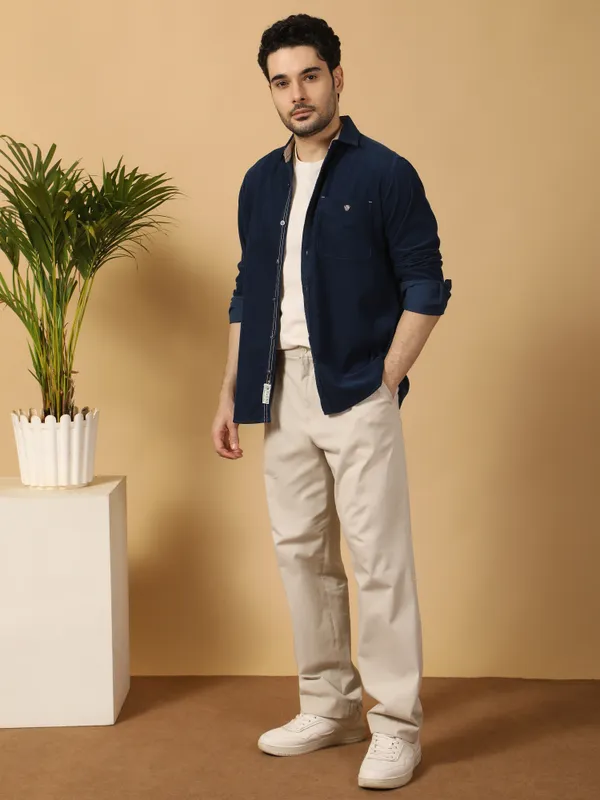 Men's_Teal_Smart_Corduroy_Casual_Shacket