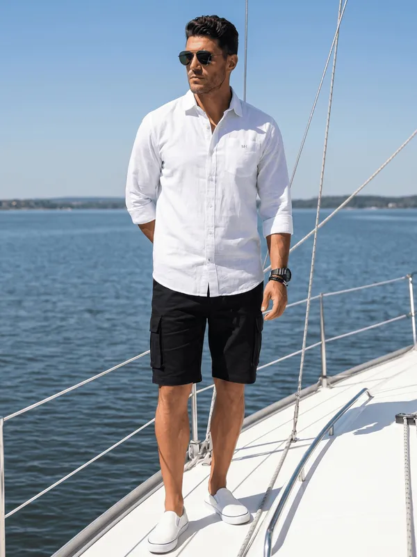 Men's_White_Linen_Cotton_Smart_Casual_Shirt