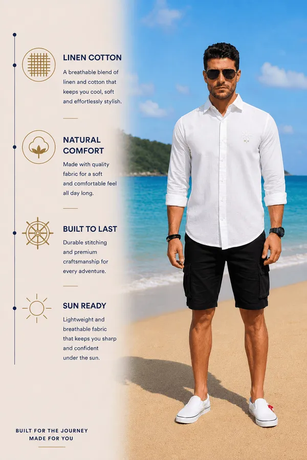 Men’s_White_Linen_Cotton_Smart_Casual_Shirt