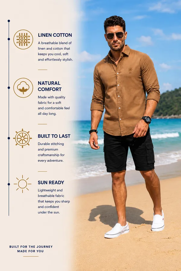 Men's_Wood_Linen_Cotton__Contemporary_Textured_Shirt