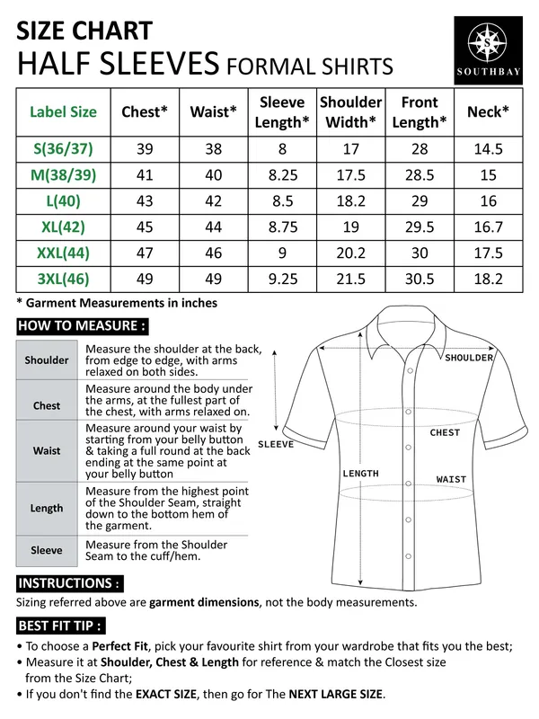 Southbay_Men's_Beige_&_Khaki_Formal_Shirt