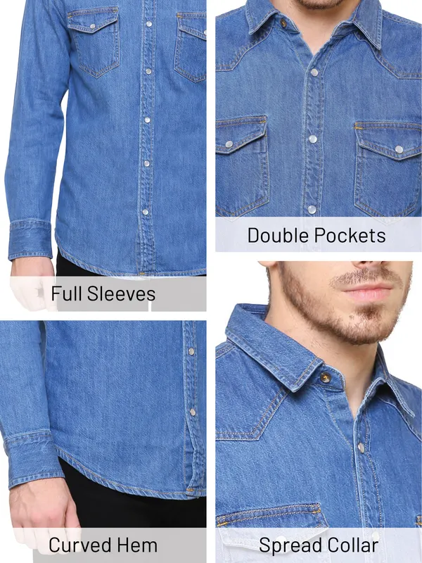 Southbay_Men's_Medium_Blue_Street_Style_Denim_Shirt