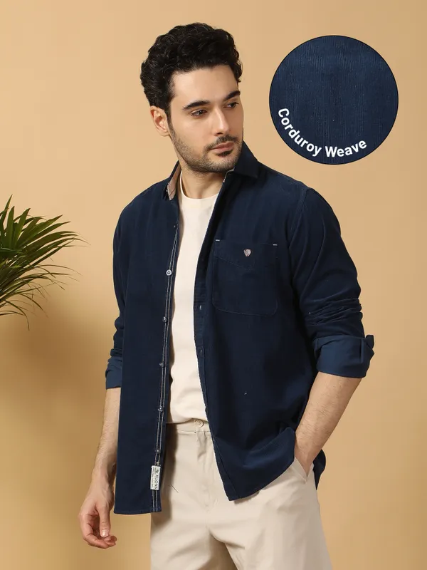 Men's_Teal_Smart_Corduroy_Casual_Shacket