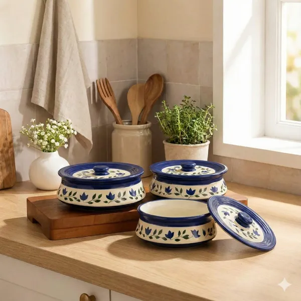 Ceramic_Handi_/_Casserole_Serving_Bowls_with_Lids_Set_of_3_(1500ml,_1000ml,_700ml)_|_Microwave_Safe_&_Dishwasher_Safe_|_Blue_Floral_Design_|_For_Biryani,_Curry,_Dal_&_Curd_|_Degchi