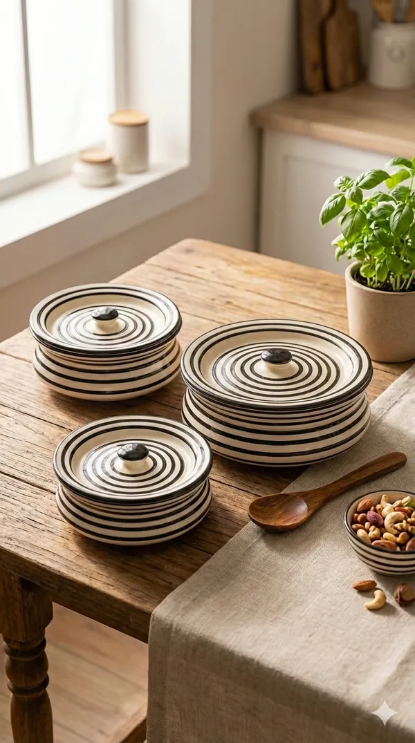 Madarks_Ceramic_Serving_Bowls_with_Lids_Set_of_3_(1200ml,_900ml,_650ml)_|_Handi/Casserole_Set_for_Biryani_Curry_Curd_|_Microwave_&_Dishwasher_Safe_|_Kitchen_Serving_Pots_|_Wedding_Gift_Set_|_Degchi