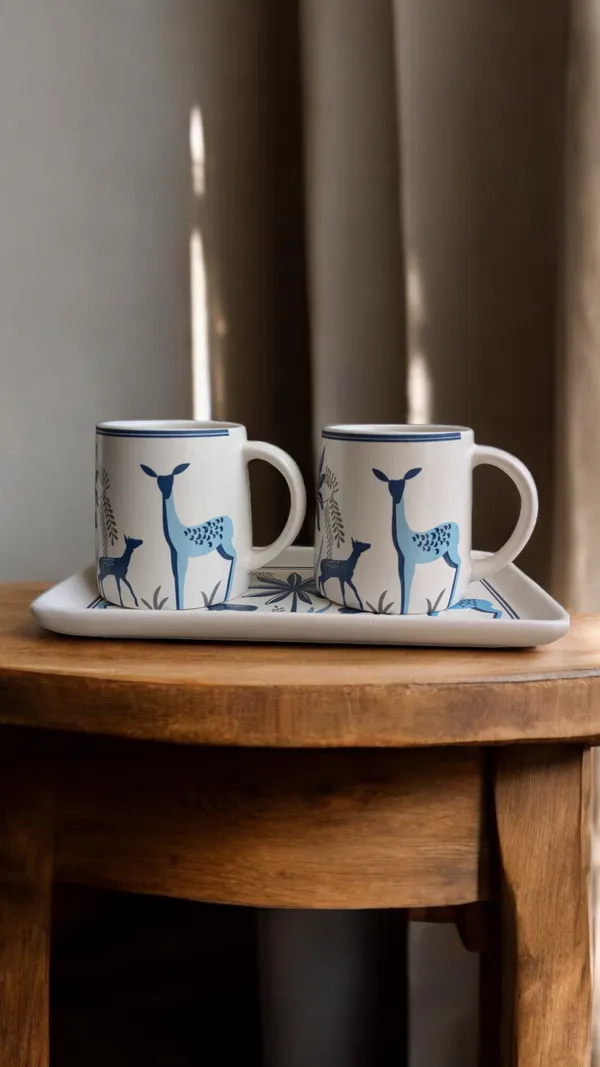 Elegant_Blue_Deer_Design_Mug_and_Tray_Set_-_3_Piece_Ceramic_Set,_300_ML,_Tray_Size:_24_x_12_cm