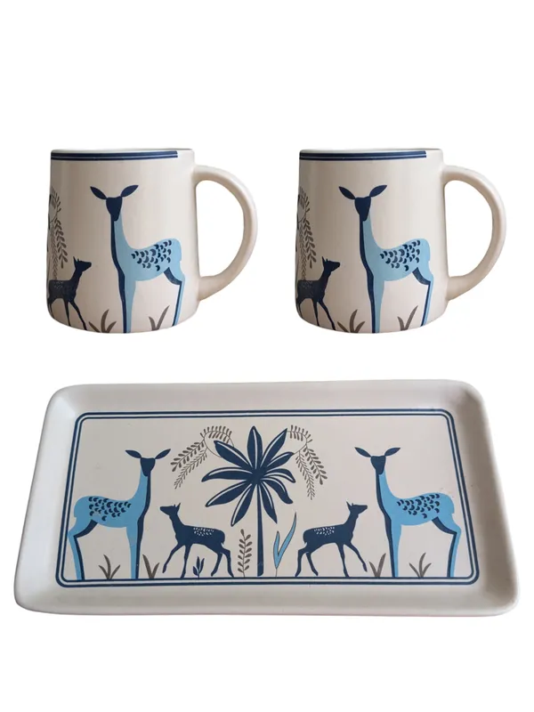 Elegant_Blue_Deer_Design_Mug_and_Tray_Set_-_3_Piece_Ceramic_Set,_300_ML,_Tray_Size:_24_x_12_cm