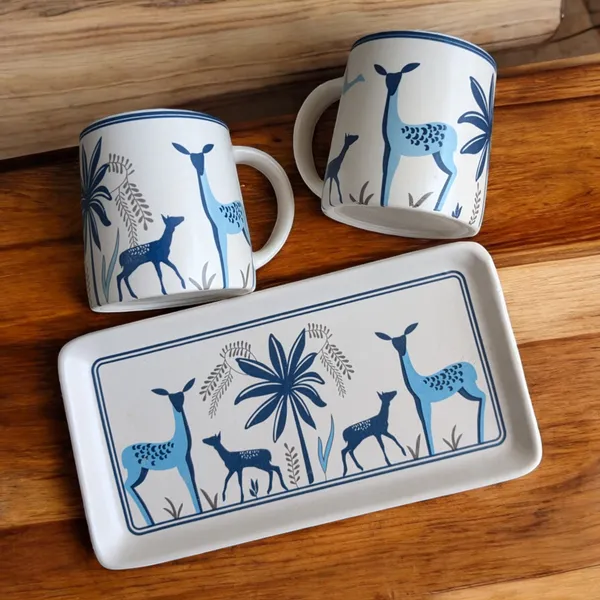 Elegant_Blue_Deer_Design_Mug_and_Tray_Set_-_3_Piece_Ceramic_Set,_300_ML,_Tray_Size:_24_x_12_cm