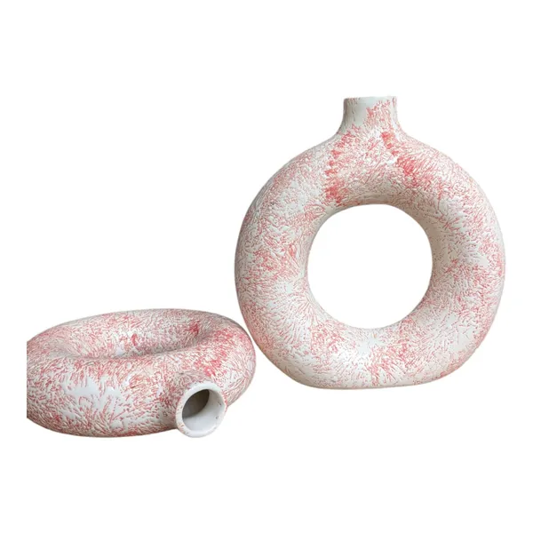 Elegant_Ceramic_Donut_Vase_Set_–_Modern_Home_Décor_in_Small_(6.5")_and_Large_(8.5")_Sizes