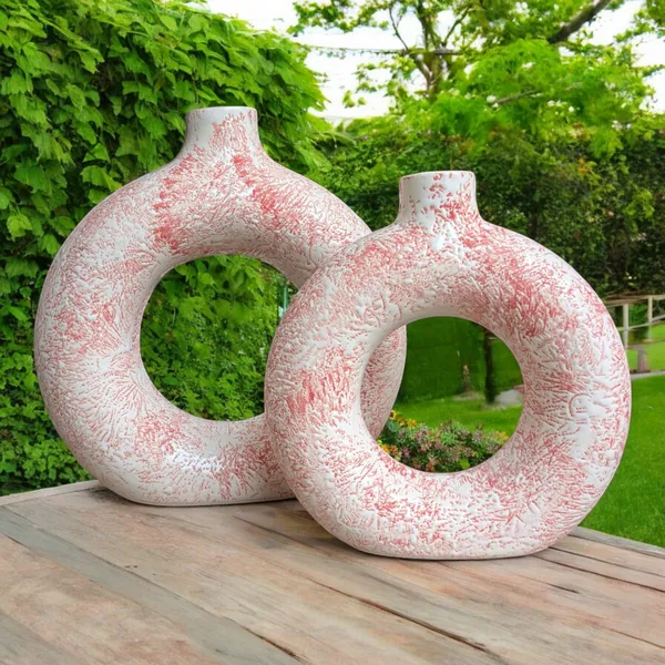 Elegant_Ceramic_Donut_Vase_Set_–_Modern_Home_Décor_in_Small_(6.5")_and_Large_(8.5")_Sizes