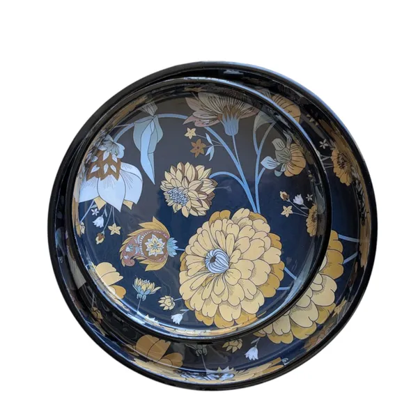 Elegant_Floral_Round_Serving_Tray_Set_–_Black_&_Gold_(Set_of_2)