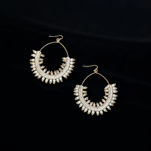 Handcrafted_Beaded_Hoop_Earrings_for_Women_–_Lightweight,_Ethnic_Style,_Festive_&_Daily_Wear_(Multiple_Colors)