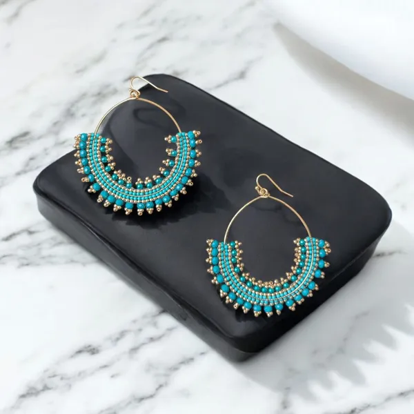 Handcrafted_Beaded_Hoop_Earrings_for_Women_–_Lightweight,_Ethnic_Style,_Festive_&_Daily_Wear_(Multiple_Colors)