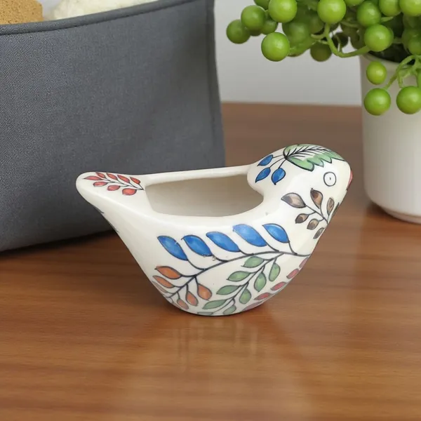 Handcrafted_Ceramic_Bird_Shaped_Planter_–_Multicolor_Leaf_Design,_Indoor_Decorative_Pot_(7_x_4_x_3.5_Inches)