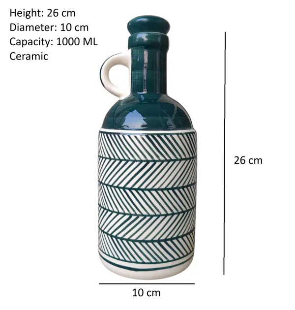 Handcrafted_Ceramic_Oil_Dispenser_Bottle_–_1000ml_|_Herringbone_Pattern