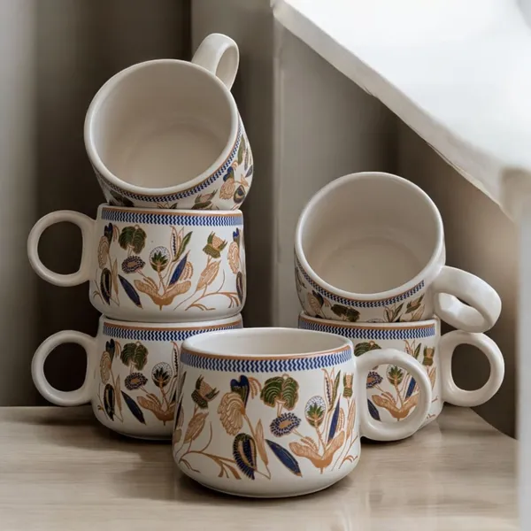 Handcrafted_Ceramic_Tea_Cups_–_150_ml_Floral_Design_(Set_of_6)