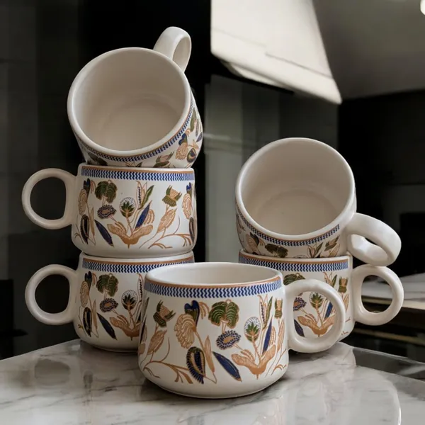 Handcrafted_Ceramic_Tea_Cups_–_150_ml_Floral_Design_(Set_of_6)