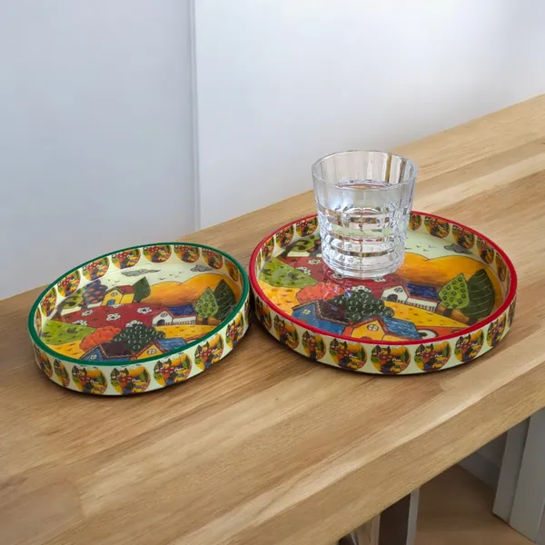Handcrafted_Decorative_MDF_Trays_with_Printed_Design_and_Enamel_Coating_–_Set_of_2_(7"_&_9")