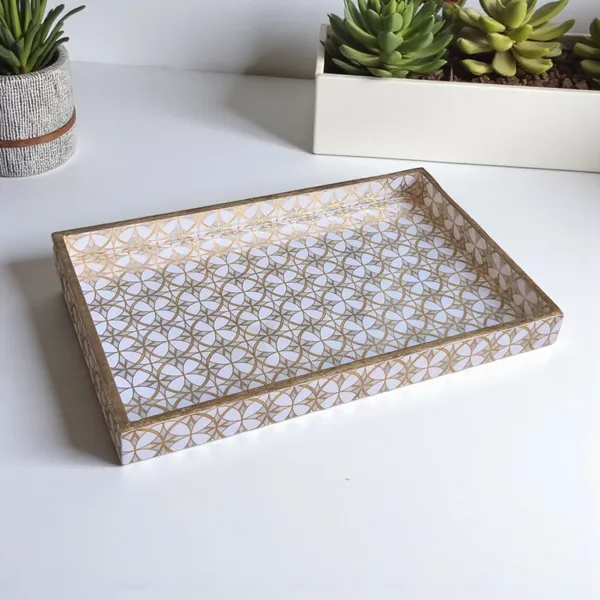 Handcrafted_MDF_Decorative_Tray_|_Multipurpose_Wooden_Look_Serving_&_Organiser_Tray_with_Golden_Geometric_Design_|_11_x_7_x_1_Inches