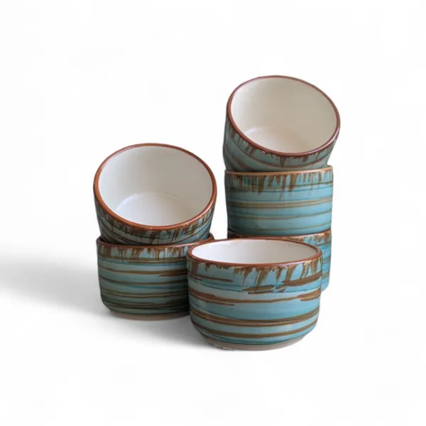Handcrafted_Rustic_Mini_Ceramic_Dip_Bowls_�_Set_of_6,_Size:_7_Cm_Diameter_and_4.5_cm_Height