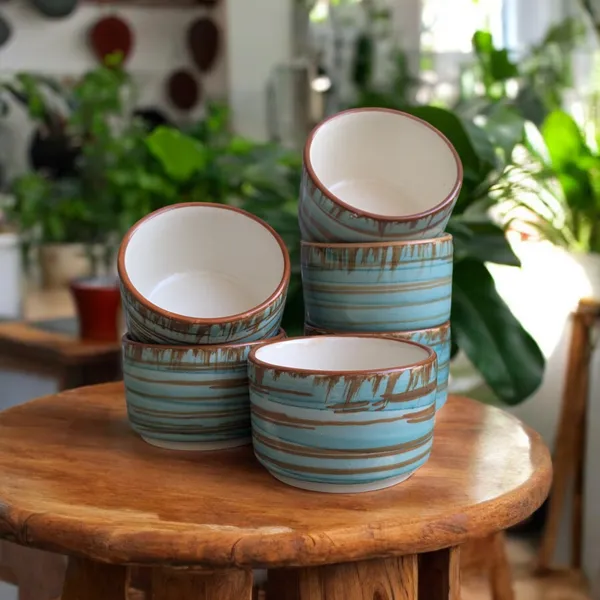 Handcrafted_Rustic_Mini_Ceramic_Dip_Bowls_�_Set_of_6,_Size:_7_Cm_Diameter_and_4.5_cm_Height