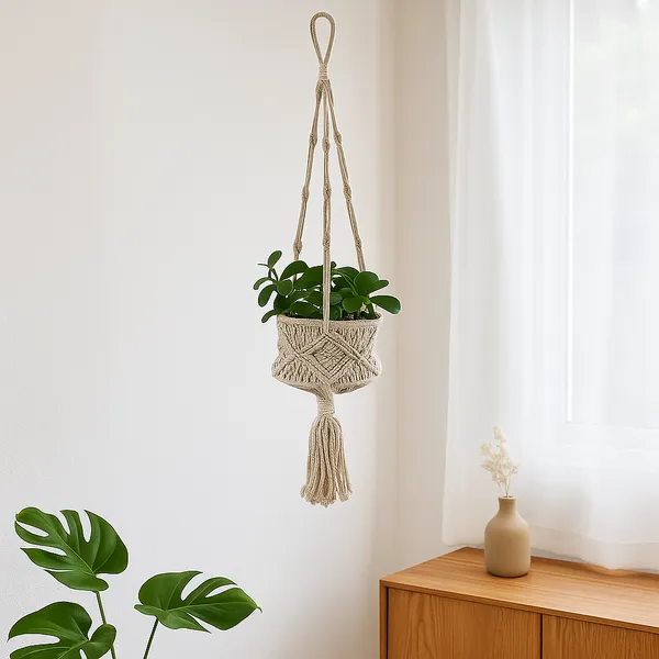 Handmade_Macramé_Plant_Hanger_–_100_cm_Cotton_Rope_Hanging_Planter_Holder_with_Tassel_–_Fits_Pots_up_to_20_cm_Diameter_–_Indoor_&_Outdoor_Boho_Plant_Holder_Décor