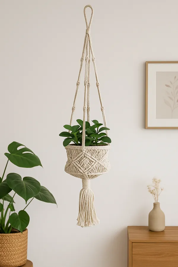 Handmade_Macramé_Plant_Hanger_–_100_cm_Cotton_Rope_Hanging_Planter_Holder_with_Tassel_–_Fits_Pots_up_to_20_cm_Diameter_–_Indoor_&_Outdoor_Boho_Plant_Holder_Décor