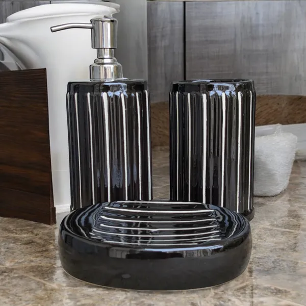 Madarks_3-Piece_Black_Ceramic_Bathroom_Set_�_Soap_Dispenser,_Tumbler,_and_Soap_Dish