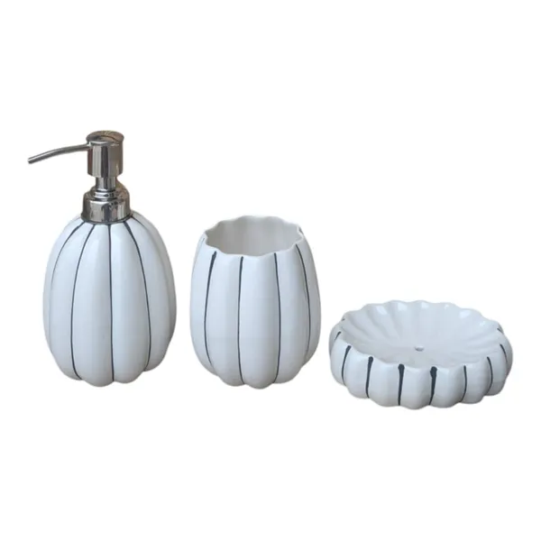Madarks_3-Piece_Ceramic_Bathroom_Accessory_Set_|_Handcrafted_Soap_Dispenser,_Toothbrush_Holder_&_Soap_Dish_|_White_with_Black_Lines_|_Modern_Minimalist_Bath_Counter_Set
