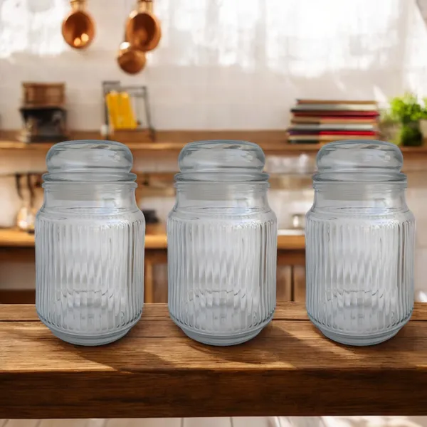 Madarks_750_ML_Glass_Airtight_Jar_with_Ribbed_Design,_Pack_of_1
