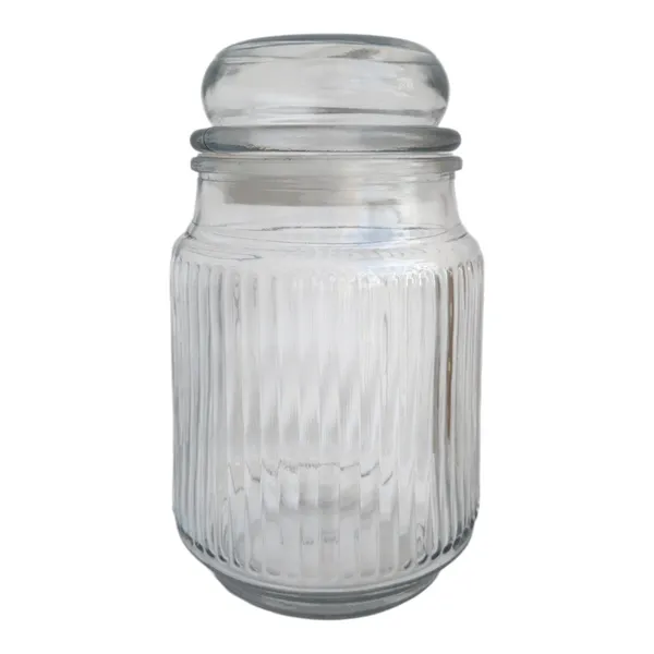 Madarks_750_ML_Glass_Airtight_Jar_with_Ribbed_Design,_Pack_of_1
