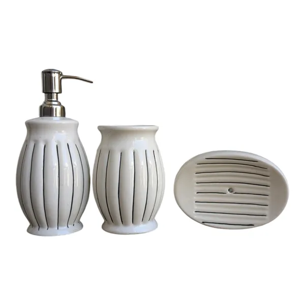 Madarks_Ceramic_Bathroom_Accessories_Set_of_3,_Modern_Bath_Set_with_Liquid_handwash,_Soap_Dispenser_and_Toothbrush_Holder,_Luxury_Gift_Accessory_for_Home_Rust-Proof_(White_Strip_Bathroom_Set)