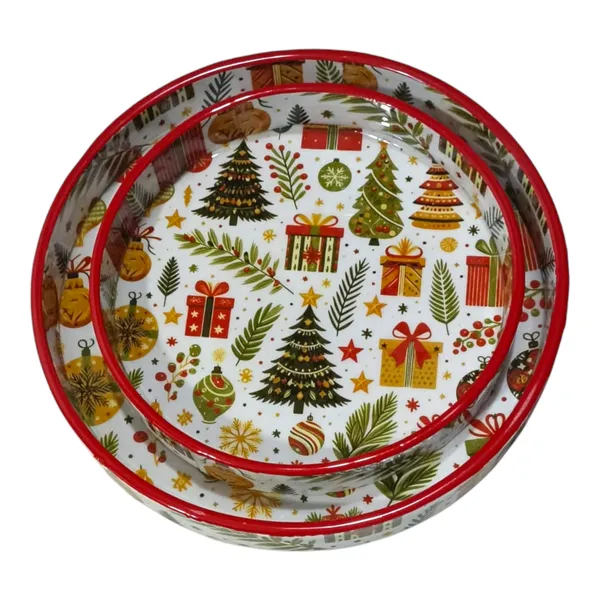 Madarks_Christmas-Themed_Round_Decorative_Trays_–_Set_of_2_(7”_&_9”)