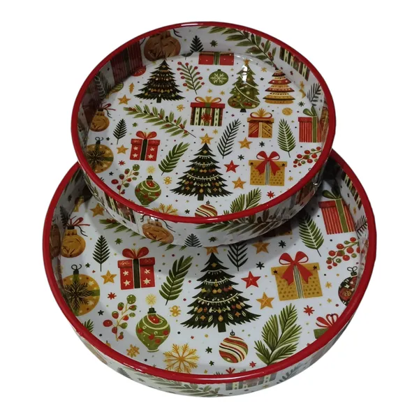 Madarks_Christmas-Themed_Round_Decorative_Trays_–_Set_of_2_(7”_&_9”)