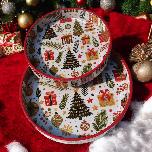 Madarks_Christmas-Themed_Round_Decorative_Trays_–_Set_of_2_(7”_&_9”)