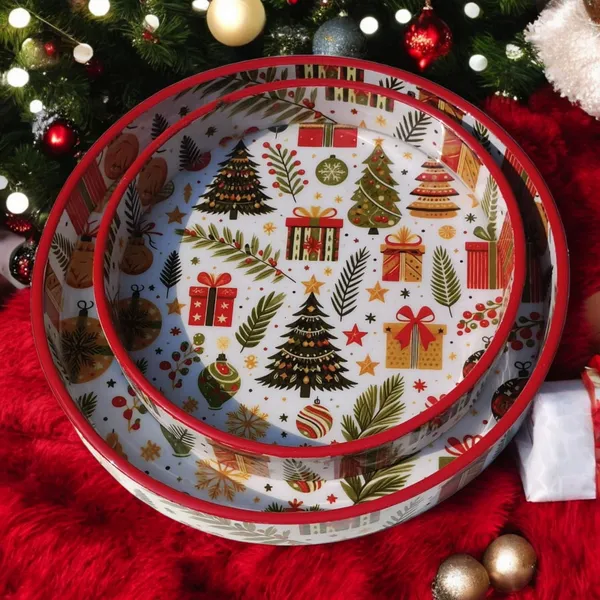 Madarks_Christmas-Themed_Round_Decorative_Trays_–_Set_of_2_(7”_&_9”)
